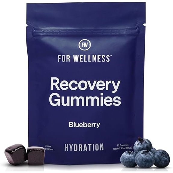 Wellness Recovery Gummies: Blueberry Hydration & Antioxidant Support
