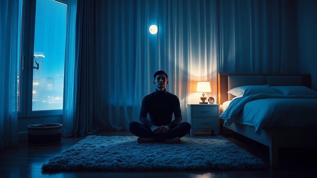 calm wind down with breathing