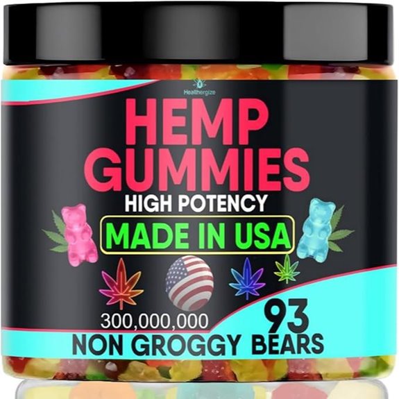 Hemp Gummies Infused Edibles-Made in USA-93 Count