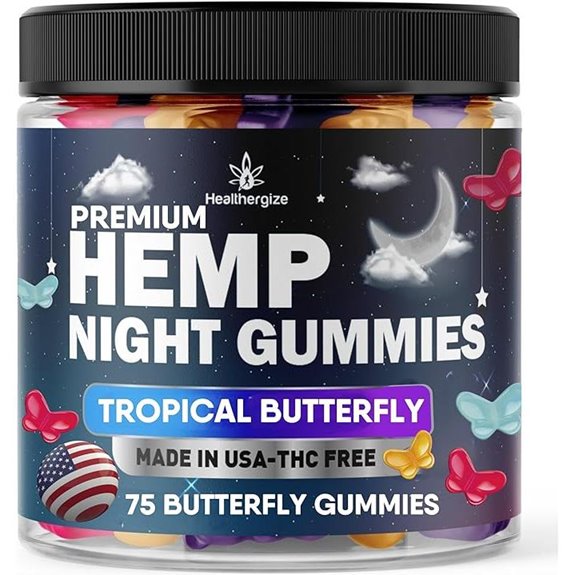 Hemp Night Gummies: High Potency Calm Restful Sleep
