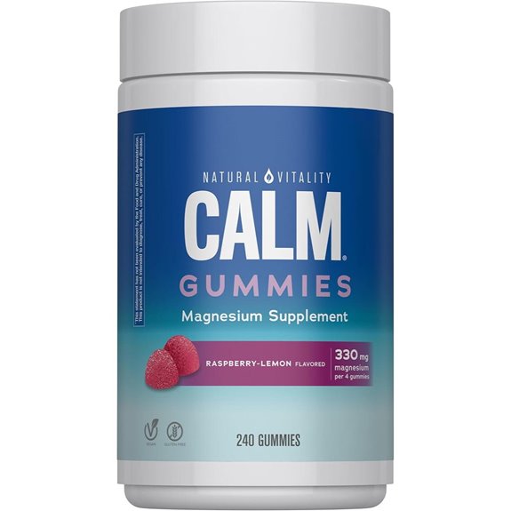 Natural Vitality Calm: Magnesium Citrate Stress Gummies (Gluten Free)
