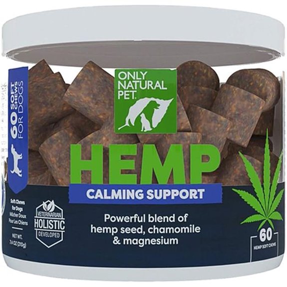 Natural Hemp Soft Chews for Dog Stress & Anxiety (60)