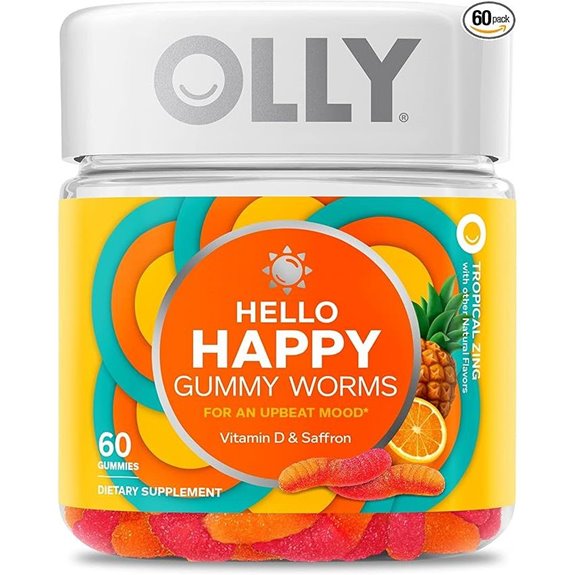 OLLY Hello Happy Mood Balance Gummy Worms