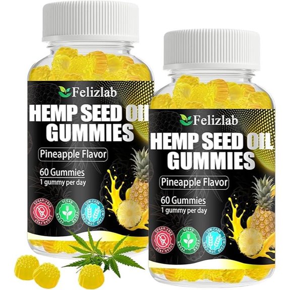 Hemp Seed Oil Gummies – Raspberry Flavored 120 Count
