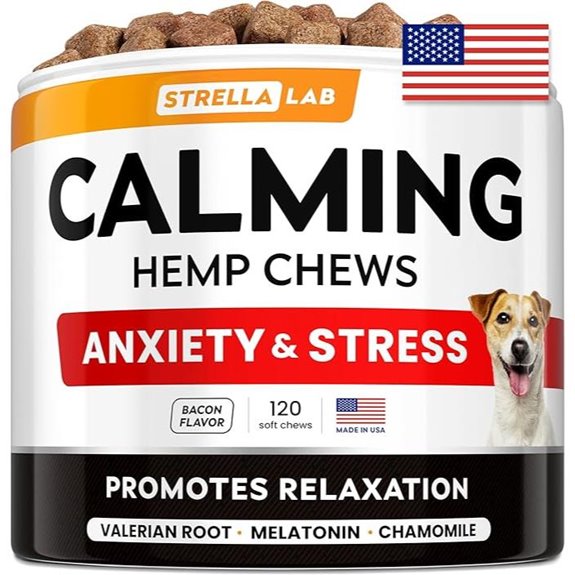 STRELLALAB Hemp Calming Chews for Dogs (120ct)