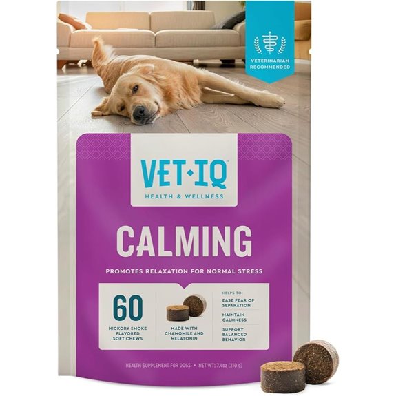 VetIQ Calming Chews for Dogs 60 Count USA Made