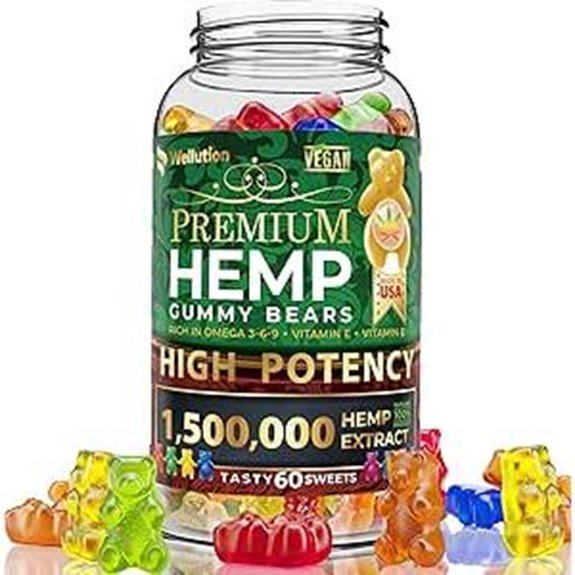 WELLUTION Hemp Gummies 1,500,000 MCG – Fast-Acting Bear