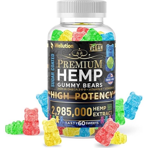 Wellution Hemp Gummies – High Potency Relaxation Bears 60ct